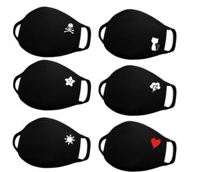 Máscara boca anime desenhos animados rosto máscara anti dust-muffle lavável unisex reutilizável anti máscaras de poeira bactérias