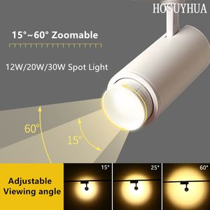 30W LED Spotlight Reflektor Scena Kamery Projection Reflektor Zoom Regulowany Focus Track Lampa Do Showcase Mural Tło Oświetlenie ściany
