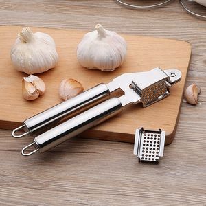 Stainless Steel Garlic Press Crush Device Kitchen Cooking Tool Hand Presser Crusher Ginger Squeezer Slicer Masher Garlic Presses