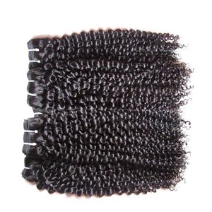 Оптовые бразильские пучки человеческих волос Remy Weave Kinky Curly 1 кг 10 пучков Лот необработанных девственных волос натурального цвета, вырезанных от одного донора