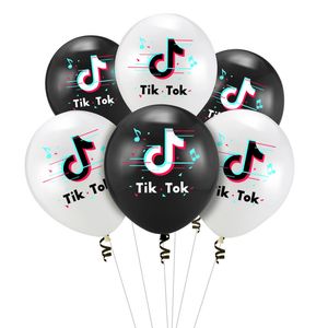 Ballongmarknad 12 tum tiktok ballong 100 stycken/mycket dekorativa ballonger tik tok videorekorationer