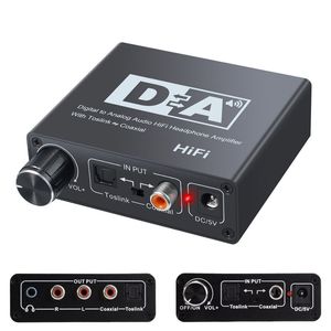 Caldecott DAC Digital To Analog Audio Converter Optical Coaxial Toslink Bi directional Switch RCA mm Jack