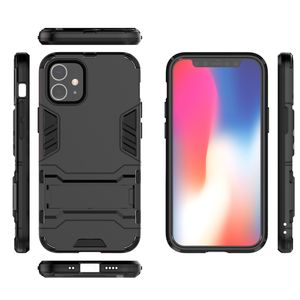 Custodia Hybrid KickStand Anti Shock Defender Armor Custodia TPU + PC PER IPHONE 12 5.4 6.1 6.7 11 PRO MAX 6 7 8 plus XR XS MAX 50PCS /