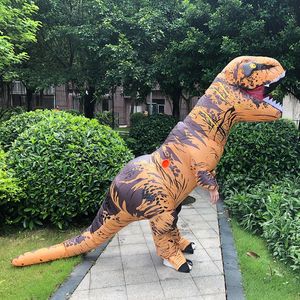 T-Rex Dinozor Şişme Kostüm Suit Kıyafet Noel Cadılar Bayramı Dinozor Yetişkin Parti Dikmeler Parti Hediye KKA8048 Takımları