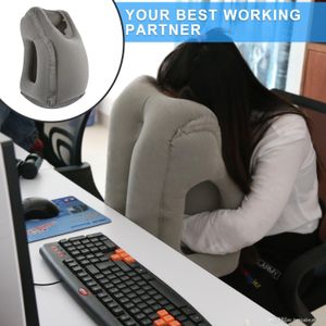Inflatable Travel Pillow Ergonomic and Portable Head Neck Rest Pillow Patented Design for Airplanes Cars Buses Trains Office Napping