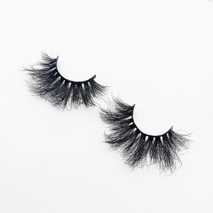 5D 25MM Mink Eyelashes Siberian Mink Fur lashes Sexy long fluffy Eyelash Soft Natural 3D Mink Eyelashes Extension