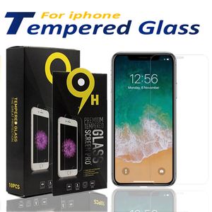 Protezione schermo intero per iPhone 12 11 Pro Xs Max X XR 7 8 vetro temperato con scatola di carta