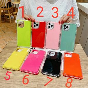 Candy Colors Cases Neue Design-Abdeckung 3in1 PC-Rahmen 2,00 mm TPU mit Airbags für iPhone 13 12 PROMAX 11 XS XR 8P 7 für Samsung Galaxy S22 S21 A01 A11 A21S A31 Xiaomi Shscase