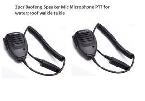 2st Handhållen mikrofon Vattentät högtalare för Baofeng UV-9R Plus Walkie Talkie Ppt Mikrofon BAOFENG BF-A58 UV9R Plus BF-9700