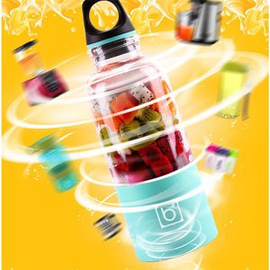 كأس عصر العصير FREESHIPPING 500ML صغيرة محمولة الكهربائية عصارة الفاكهة خلاط USB قابلة للشحن عصير صانع آلة الرياضة زجاجة