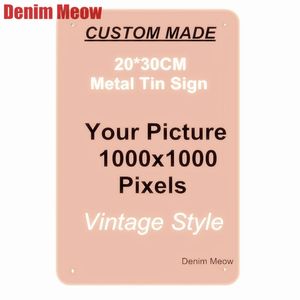 Custom Metal Tin Signs Retro Plaque Home Decor Wall Sticker Iron Art Poster Customize License Plates 20x30cm 15x30cm 30x30cm C0926