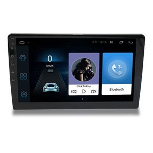 2 Din Car Video Audio System DVD Player Radio GPS Navigation Bluetooth för Universal Stereo Head Unit Support TPMS DVR OBD II Bakkamera Aux WiFi