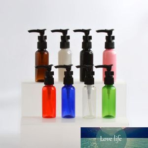 50ml Empty Lotion Bottles Plastic PET BPA Free Bottle Clear Black White Top Great for Creams Body Wash Hand Soap