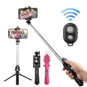 Bluetooth kontrolü hem açık havada hem de kapalı uzak Tripod selfie sopa cep telefonu tripod selfie stick iOS sistemi için Android telefon