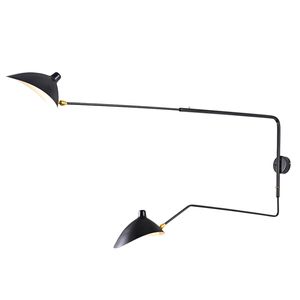 Post Modern Serge Mouille Wall Sconce Single Two Arm Nordic Wall Light Adjustable Long Arm Bedroom Shop Cafe Wall Lamp Fixtures