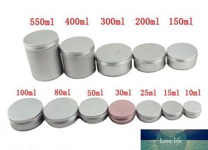 10 15 30 60 100 150 200 25 ml Pusty Aluminiowe Kontenery Kosmetyczne Pot Wymienie Balm Jar Puszka do kremowej maści Cream Cream Pudełko