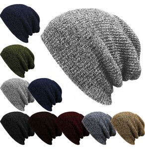 Women Beanie Hat Autumn Winter Warm Soft Hat Knitted Elastic Casual Skullies Beanies Men Solid Color Cotton Beanies Hats