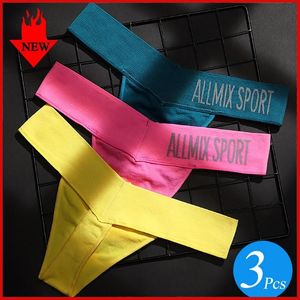 3 Teile/los Sexy Frauen Höschen Set Unterwäsche Nahtlose Brief Thongs G-String Solide frauen Vertrauten Niedrigen Taille Dame Dessous Tangas