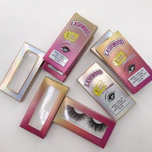 Wholesale custom private label lashwood package new stylw glitter mink lashes extension fale eyelashes box