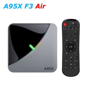 アンドロイド 9.0 テレビボックス RGB ライト Amlogic S905X3 USB3.0 1080P H.265 4K 60fps Youtube A95X F3 Air 8K メディアプレーヤー