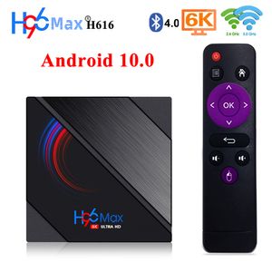 Android 10.0 TV Kutusu 2.4G 5G Çift Bant WiFi Bluetooth 4.0 H96 Max H616 Dört Çekirdek Akıllı TVBox Android10 6k 3D Ev Medya Oynatısı