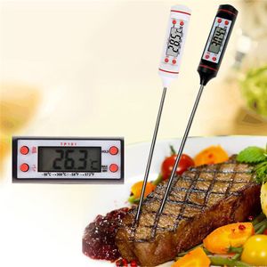 Digitales Lebensmittel-Kochthermometer, Sonde, Fleisch, Haushalt, Haltefunktion, Küche, LCD-Messgerät, Stift, BBQ, Grill, Süßigkeiten, Steak, Milch, Wasser, 4 Tasten HHF1617