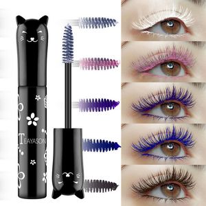 Smink Chromatic Mascara Kitten Look Vattentät Långvarig Färgglad Kosmetisk Mascara Vit Rosa Lila Blå Kaffe Svart Färg Mascara