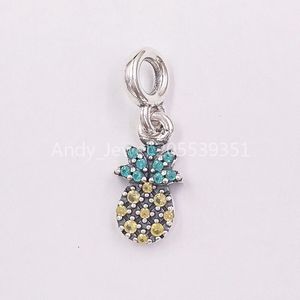 Andy Jewel 925 Sterling Silber Perlen My Pineapple Dangle Charm Charms passend für europäischen Pandora-Schmuck, Armbänder, Halskette, Artikel 798979C0