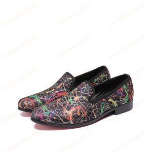 New Print Large Size Men Loafers Slip on Real Leather Formal Dress Shoes Men Business Round Toe Handmade Shoes