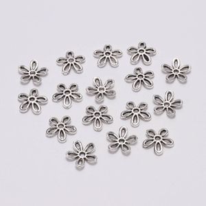 500pcs Tibet Gümüş Çiçek Metal Boncuk Boncuk sonu Caps 11,5 mm Telkari Takı Bulguları Bağlayıcı Boncuk Cap Diy Takı Caps