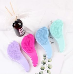 9 cores Macaron Massage Pente para cabelos lisos sem knotting pincel portátil Cute girl cabeleireiro pentes grátis navio 30