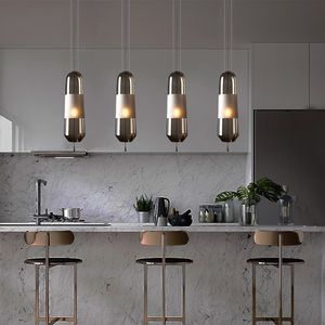Modern Glass Pendant Lights Hanging Lamp for Dining Room Bedroom Led Light Fixtures Nordic Loft Industrial Home Decor Luminarias