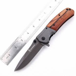 Groothandel Nieuwe DA98 Browning Pocket Folding Mes Sharp Blade Houten Handvat Tactische Survival Camping Messen Outdoor Tools Gratis Verzending