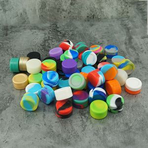 5ml Silicone Jars Dab Wax Container Concentrate Containers 5ml round Cigarette oil box