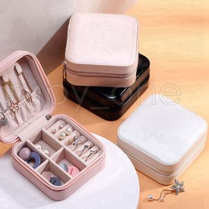 Travel Jewelry Box Organizer PU Leather Display Storage Case For Necklace Earrings Rings Jewelry Holder Gift Case Storage Boxes RRA3567