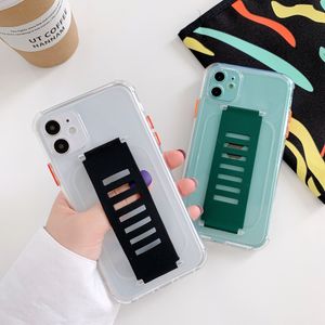 For Samsung A11 A70S A21S A41 M31 A31 A21 A01 A71 A51 A30S A10S A20 A20S Hand Strap Anti Scratch 4 Corners Bumper 360° Protection Phone Case