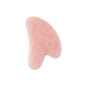 DHL Gua Sha Massage Tool para raspar a massagem facial e corporal feita de pedra de quartzo rosa para o Scrapper Acupressure facial