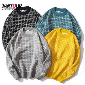 Männer Pullover Pullover Herren Winter Dicke Warme Kaschmir Rollkragen Männer Gestrickte Plaid Slim Fit Pullover Pull Homme Klassische M-3XL