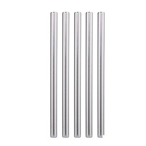 Smooth and pointed end 12mm bubble tea drinking straw reusable metal straws stainless steel straw cocktail