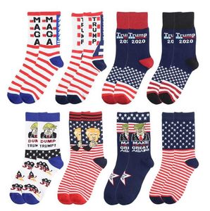 Trump Stroking Başkanı Maga Trump Mektupları Spor Çorapları Amerikan bayrağı çizgili gündelik çoraplar kişiselleştirilmiş yüksek topuklu pamuklu çorap LSK1119