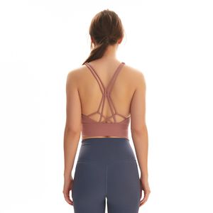 sports bra nude skin-friendly running gym clothes women shockproof support vest bra fitness workout activewear underwear