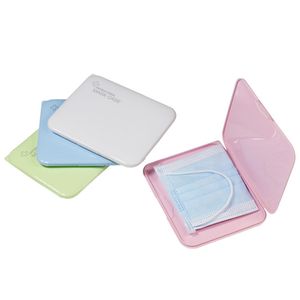 Universal Portable Square Face Mask Case Pollution Prevention Unisex Convenient Mask Storage Box Free Shipping WB2612