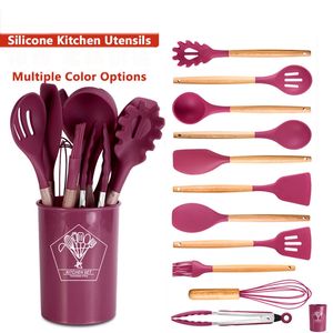 Utensili da cucina in silicone Set di utensili da cucina Contenitore da cucina ecologico resistente al calore Utensili da cucina Set di strumenti da forno VT1600