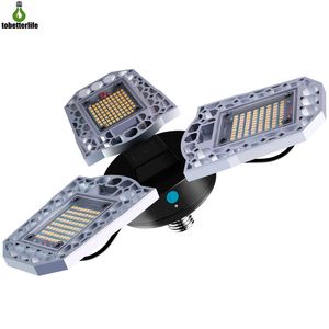 Aluminiowa żarówka LED E27 LED Deformable Garage Light Wodoodporny AC85-265V 60W 80 W 100W Super Bright Workshop Warehouse