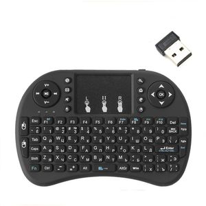 I8 2.4GHZ Teclado sem fio Mouse de ar com Touchpad Trabalho de mão com Android TV Caixa mini PC 18