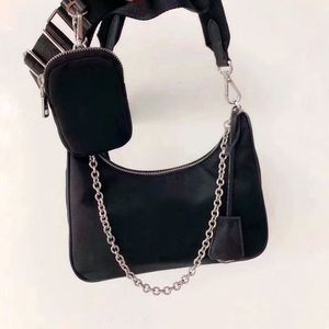 new Wholesale ladies armpit three-piece nylon shoulder bag simple handbag crescent bag waterproof tide female shoulder messenger bag