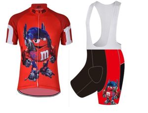 2024 Cartoon Rode Pro Team Zomer Wielertrui Set Fiets Kleding Ademende Mannen Korte Mouw Fiets Bib Shorts 19D gel Pad