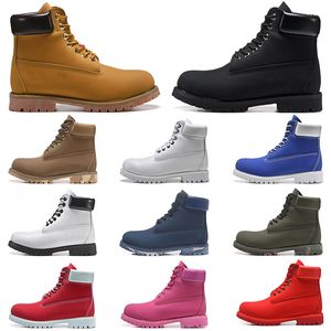 Wholesale lighting cane for sale - Group buy Fashion men boots designer mens womens leather shoes top quality Ankle winter boot for cowboy yellow red blue black pink hiking work