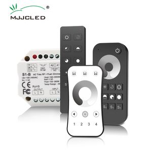 Smart WiFi LED Dimmer Switch, 220V/110V/230V AC Triac, 2.4G RF Remote Control, S1-B Push Switch Compatible with LED Lamps