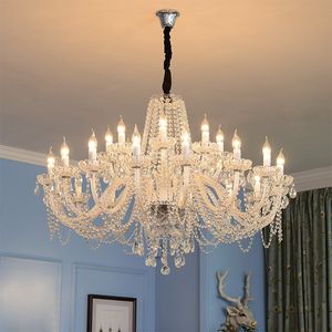 Lustre de cristal de luxo moderno sala de estar quarto cristais de vidro para lustres de cristal claro lâmpada bola 6 luzes